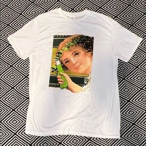Unlisted White Tee with Vintage Art Print